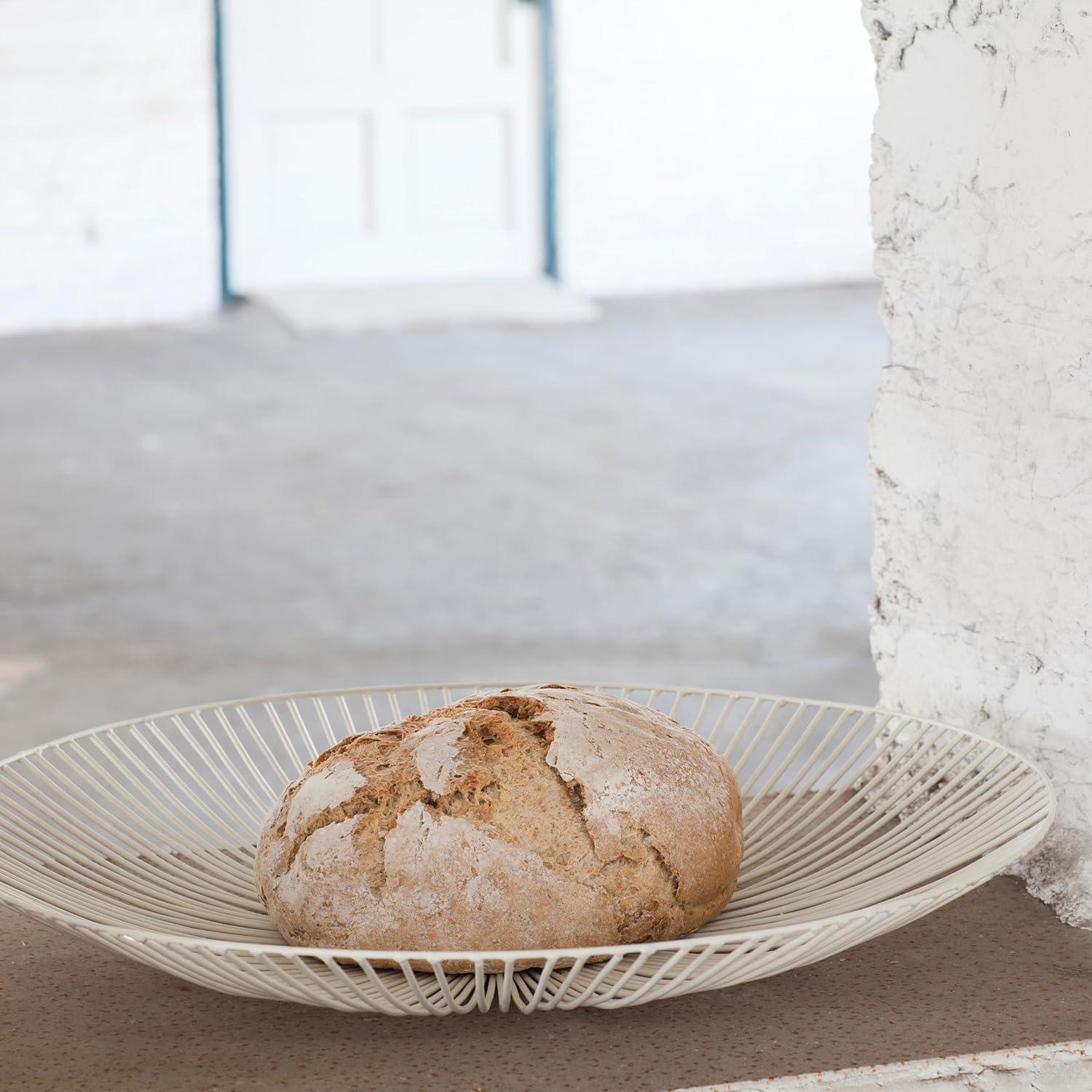 imageHome Decor Fruit Bowl  Metal sculptures interior accessories by Antonino Sciortino  Oval Iron Kitchen Basket  Modern House Decor or Kitchen Storage for Counter and Table bread basket blackWhite