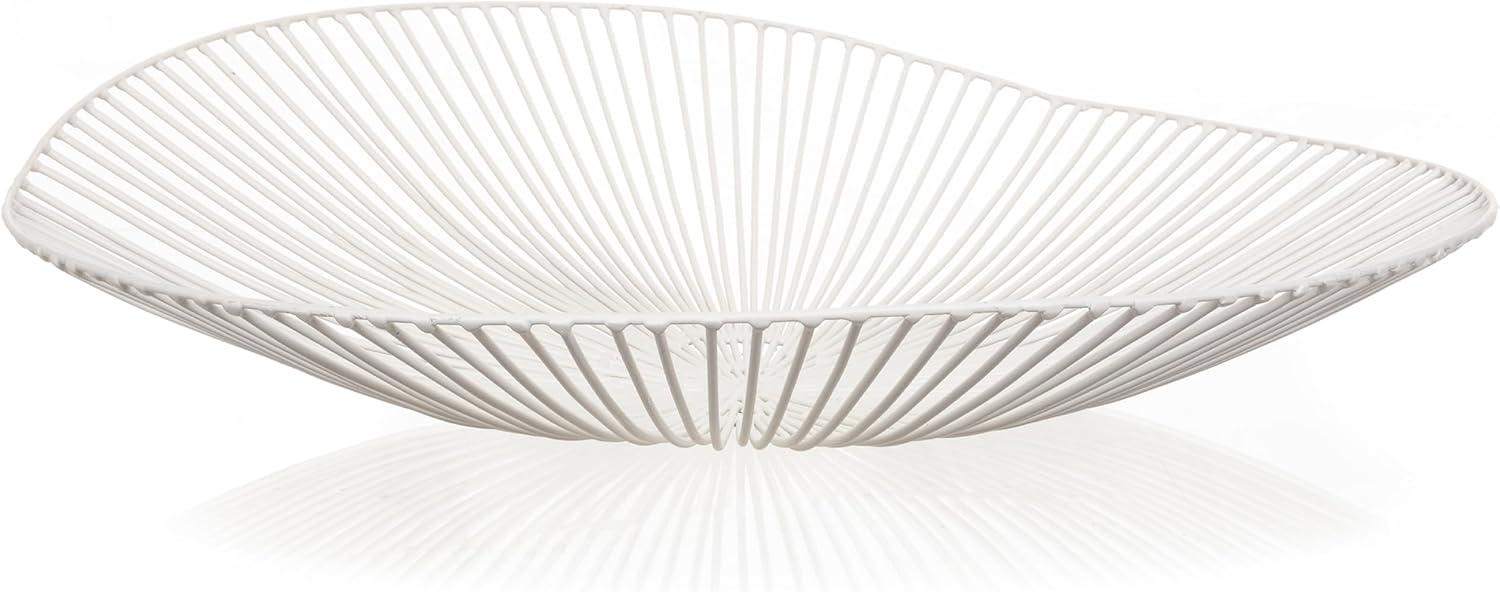 imageHome Decor Fruit Bowl  Metal sculptures interior accessories by Antonino Sciortino  Oval Iron Kitchen Basket  Modern House Decor or Kitchen Storage for Counter and Table bread basket blackWhite