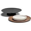 imageCake Stand  Wooden Interior Accessories by Kelly Wearstler  Light Brown ash Cake Stand  Farmhouse Kitchen and Dinnerware Sets for Home Family PartyBlack