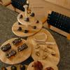imageCake Stand Two Tier  Wooden Interior accessories by Kelly Wearstler  Light brown ash cake stand  Farmhouse Kitchen and Dinnerware Sets for Home Family Party