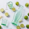 imageDrinking Glasses Set of 4  Fish ampamp Fish glassware by Paola Navone  744 FL oz Clear Green Water Glass Cups without Lids  Home Essentials Kitchen Set  Drinks Juice CoffeeLarge