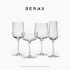 imageDune Wine Glasses  Dune glassware by Kelly Wearstler  Transparent Drinking Glasses  Glass Cups with Clear Stem  Champagne Flutes and Wine Glasses  Kitchen red winered wine