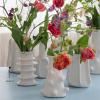 imageFlower Vase  Marie by Marie Michielssen  White Stoneware Home Decor Living Room for Coffee Table Kitchen Decorations  Modern Entryway Table Decor or for Shelves  Unique Centerpiece Vases L