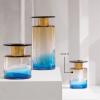 imageFlower Vase  Wind ampamp Fire by Marie Michielssen  Blue Glass Home Decor Living Room for Coffee Table Kitchen Decorations  Modern Entryway Table Decor or for Shelves  Unique Centerpiece Vases MMedium