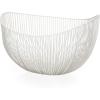 imageHome Decor Fruit Bowl  Metal sculptures interior accessories by Antonino Sciortino  Oval Iron Kitchen Basket  Modern House Decor or Kitchen Storage for Counter and Table bread basket blackWhite