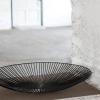 imageHome Decor Fruit Bowl  Metal sculptures interior accessories by Antonino Sciortino  Oval Iron Kitchen Basket  Modern House Decor or Kitchen Storage for Counter and Table bread basket blackBlack