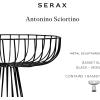 imageHome Decor Fruit Bowl  Metal sculptures interior accessories by Antonino Sciortino  Oval Iron Kitchen Basket  Modern House Decor or Kitchen Storage for Counter and Table bread basket blackBlack