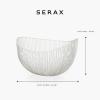 imageHome Decor Fruit Bowl  Metal sculptures interior accessories by Antonino Sciortino  Oval Iron Kitchen Basket  Modern House Decor or Kitchen Storage for Counter and Table bread basket blackWhite