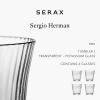 imageLongdrink Drinking Glasses Set of 4  Inku Glassware by Sergio Herman  Clear Ribbed Water Glass Cups without Lids  Home Essentials Kitchen Set  Beer Juice  Coffee AccessoriesWhisky