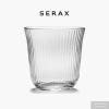 imageLongdrink Drinking Glasses Set of 4  Inku Glassware by Sergio Herman  Clear Ribbed Water Glass Cups without Lids  Home Essentials Kitchen Set  Beer Juice  Coffee AccessoriesWhisky