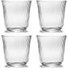 imageLongdrink Drinking Glasses Set of 4  Inku Glassware by Sergio Herman  Clear Ribbed Water Glass Cups without Lids  Home Essentials Kitchen Set  Beer Juice  Coffee AccessoriesWhisky