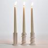 imageMolly Candle Holder  OffWhite Stoneware with Matte Finish  Set of 3  Modern Home Decor for Living Room ampamp Table  Mix ampamp Match Decorative Set 0303