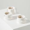 imageMolly Tealight Holder  OffWhite Stoneware with Matte Finish  Set of 3  Modern Home Decor for Living Room ampamp Table  Mix ampamp Match Decorative Set