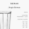 imageSet of 4 Longdrink Drinking Glasses  Surface glassware by Sergio Herman  Clear Water Glass Cups without Lids  Home Essentials Kitchen Set  Suitable for Beer Juice CoffeeLarge