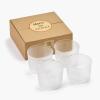 imageSmall Drinking Glasses Set of 4  La Nouvelle Table glassware by Merci  Ribbed Clear Water Glass Cups without Lids  Home Essentials Kitchen Set  Suitable for Beer Juice  Coffee AccessoriesSmall Glasses
