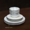 imageWhite Dinner Plates  Inku Tableware by Sergio Herman  Dishes Set for 4  Stoneware Microwave Safe Plates  Dish Set  Farmhouse Kitchen and Dinnerware Sets  Luxury Family and PartyWhite