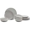 image12Piece Dinnerware Set for 4  La Mre tableware by Marie Michielssen  4 white Dinner Plates 4 Small Plates 4 Bowls  Stoneware Home Kitchen Essentials Sets  Dishware and Dishes