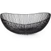 imageHome Decor Fruit Bowl  Metal sculptures interior accessories by Antonino Sciortino  Oval Iron Kitchen Basket  Modern House Decor or Kitchen Storage for Counter and Table bread basket blackBlack