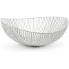 imageHome Decor Fruit Bowl  Metal sculptures interior accessories by Antonino Sciortino  Oval Iron Kitchen Basket  Modern House Decor or Kitchen Storage for Counter and Table bread basket blackWhite