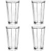 imageSet of 4 Longdrink Drinking Glasses  Surface glassware by Sergio Herman  Clear Water Glass Cups without Lids  Home Essentials Kitchen Set  Suitable for Beer Juice CoffeeLarge
