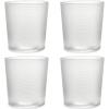 imageSmall Drinking Glasses Set of 4  La Nouvelle Table glassware by Merci  Ribbed Clear Water Glass Cups without Lids  Home Essentials Kitchen Set  Suitable for Beer Juice  Coffee AccessoriesLarge Glasses