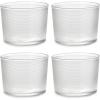 imageSmall Drinking Glasses Set of 4  La Nouvelle Table glassware by Merci  Ribbed Clear Water Glass Cups without Lids  Home Essentials Kitchen Set  Suitable for Beer Juice  Coffee AccessoriesSmall Glasses