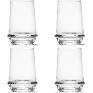 imageDune glasses  Dune glassware by Kelly Wearstler  Clear Glass Tumbler Cups without Lids  Home Essentials Cocktail Glasses  Suitable for Whisky Beer Juice Water Whisky glassLarge