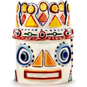 imageFlower Vase  Sicily by Ottolenghi  Colorful Head Stoneware Home Decor Living Room for Coffee Table Kitchen Decorations  Modern Entryway Table Decor or for Shelves  Unique Centerpiece VasesCrown