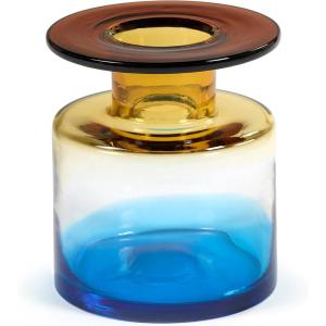 imageFlower Vase  Wind ampamp Fire by Marie Michielssen  Blue Glass Home Decor Living Room for Coffee Table Kitchen Decorations  Modern Entryway Table Decor or for Shelves  Unique Centerpiece Vases MSmall
