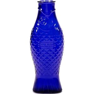 imageGlass Water Pitcher  Fish ampamp Fish glassware by Paola Navone  Wine Carafe Decanter 2874 fl oz  Clear Bottle Container for hot and cold Drinks  Beverage Dispenser for Fridge  Suitable as VaseCarafe Dark Blue