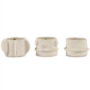 imageMolly Tealight Holder  OffWhite Stoneware with Matte Finish  Set of 3  Modern Home Decor for Living Room ampamp Table  Mix ampamp Match Decorative Set
