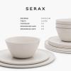 image12Piece Dinnerware Set for 4  Cena by Vincent Van Duysen  4 Small Ivory White Plates 4 Large Plates 4 Pasta Bowls  Porcelain Tableware Home Kitchen Essentials Sets  Dishware and Dishes