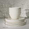 image12Piece Dinnerware Set for 4  Cena by Vincent Van Duysen  4 Small Ivory White Plates 4 Large Plates 4 Pasta Bowls  Porcelain Tableware Home Kitchen Essentials Sets  Dishware and Dishes