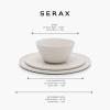 image12Piece Dinnerware Set for 4  Cena by Vincent Van Duysen  4 Small Ivory White Plates 4 Large Plates 4 Pasta Bowls  Porcelain Tableware Home Kitchen Essentials Sets  Dishware and Dishes