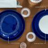 image12Piece Dinnerware Set for 4  Feast tableware by Ottolenghi  4 Blue White Dinner Plates 4 Bowls 4 Starter Plates  Stoneware Home Kitchen Essentials Sets  Dishware and DishesDinnerware set blue white