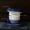 image12Piece Dinnerware Set for 4  Feast tableware by Ottolenghi  4 Blue White Dinner Plates 4 Bowls 4 Starter Plates  Stoneware Home Kitchen Essentials Sets  Dishware and DishesDinnerware set blue white