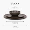 image12Piece Dinnerware Set for 4  Inku Tableware by Sergio Herman  4 Small Green Plates 4 Large Plates 4 Pasta Bowls  Stoneware Home Kitchen Essentials Sets  Dishware and Dishes  Utensils
