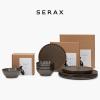 image12Piece Dinnerware Set for 4  Inku Tableware by Sergio Herman  4 Small Green Plates 4 Large Plates 4 Pasta Bowls  Stoneware Home Kitchen Essentials Sets  Dishware and Dishes  Utensils