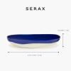 imageBlue Serving Plate with White Bottom  Feast tableware by Ottolenghi  Serving Tray Dish Set for 1  Stoneware Microwave Safe Plates  Dinnerware Sets for Home PartyDinner Plate White Bottom