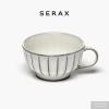 imageCappuccino Cups  Inku Tableware van Sergio Herman  4 Stoneware Coffee Mugs in white  Reusable for hot flavored Coffee  Mug Set for at Home or to go  Espresso Latte  Kitchen SetWhite