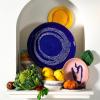 imagePasta Bowls Dinnerware Set  Feast tableware by Ottolenghi  Deep Salad and Soup Plates Set of 2 Blue White Bowls  Stoneware Serving Dish  Microwave safe Kitchen Dishware