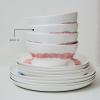 imageSmall White Red Food Bowls Set of 4  Feast tableware by Ottolenghi  Stoneware Microwave Safe Bowls  Dish Set Dinnerware Sets for Pasta Noodles Cereal Soup Bowl Serving BowlBowls White Red
