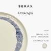 imageWhite Serving Plate with Face  Feast tableware by Ottolenghi  Serving Tray Dish Set for 1  Stoneware Microwave Safe Plates  Dinnerware Sets for Home PartyWhite swirl  blue stripes