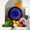 imageWhite Serving Plate with Face  Feast tableware by Ottolenghi  Serving Tray Dish Set for 1  Stoneware Microwave Safe Plates  Dinnerware Sets for Home PartyDark blue  white dots