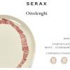 imageWhite Serving Plate with Face  Feast tableware by Ottolenghi  Serving Tray Dish Set for 1  Stoneware Microwave Safe Plates  Dinnerware Sets for Home PartyWhite swirl  red stripes