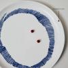 imageWhite Serving Plate with Face  Feast tableware by Ottolenghi  Serving Tray Dish Set for 1  Stoneware Microwave Safe Plates  Dinnerware Sets for Home PartyWhite swirl  blue stripes