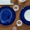 imageWhite Serving Plate with Face  Feast tableware by Ottolenghi  Serving Tray Dish Set for 1  Stoneware Microwave Safe Plates  Dinnerware Sets for Home PartyDark blue  white stripes