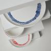imageWhite Serving Plate with Face  Feast tableware by Ottolenghi  Serving Tray Dish Set for 1  Stoneware Microwave Safe Plates  Dinnerware Sets for Home PartyWhite swirl  red stripes