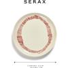 imageWhite Serving Plate with Face  Feast tableware by Ottolenghi  Serving Tray Dish Set for 1  Stoneware Microwave Safe Plates  Dinnerware Sets for Home PartyWhite swirl  red stripes