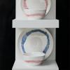 imageWhite Serving Plate with Face  Feast tableware by Ottolenghi  Serving Tray Dish Set for 1  Stoneware Microwave Safe Plates  Dinnerware Sets for Home PartyWhite swirl  blue stripes